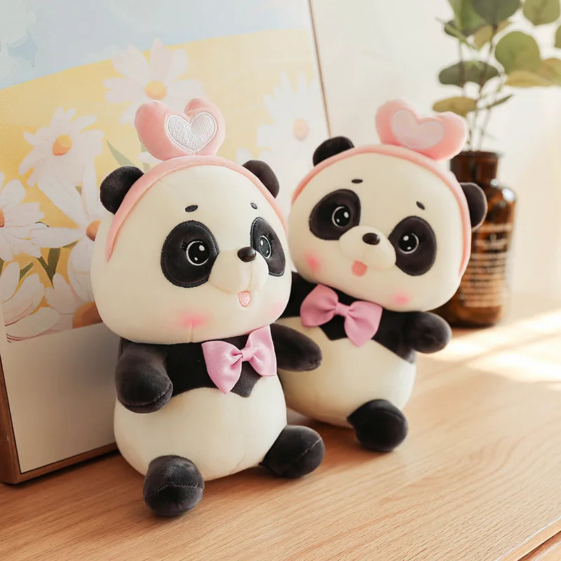 25cm Cute Baby Panda Plush Toys Lovely Soft Stuffed Cartoon Animals Dolls For Birthday Christmas Gift