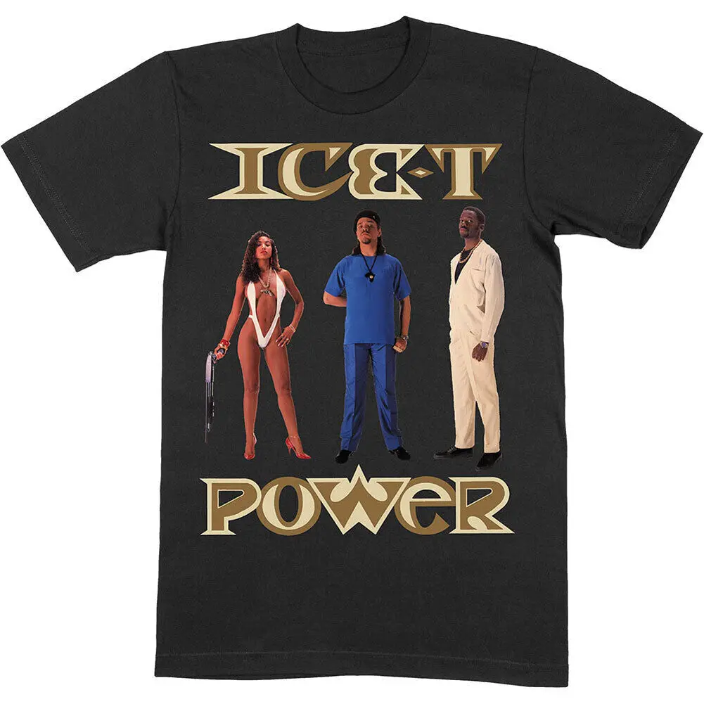 Мужская рубашка Ice T Power Slim Fit среднего размера, черная