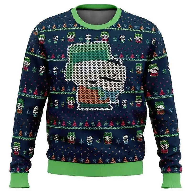 هوديس عيد الميلاد ثلاثية الأبعاد مطبوعة برقبة دائرية للرجال والنساء كارتون الخريف والشتاء ملابس الحفلات التنكرية من ساوث بارك #4