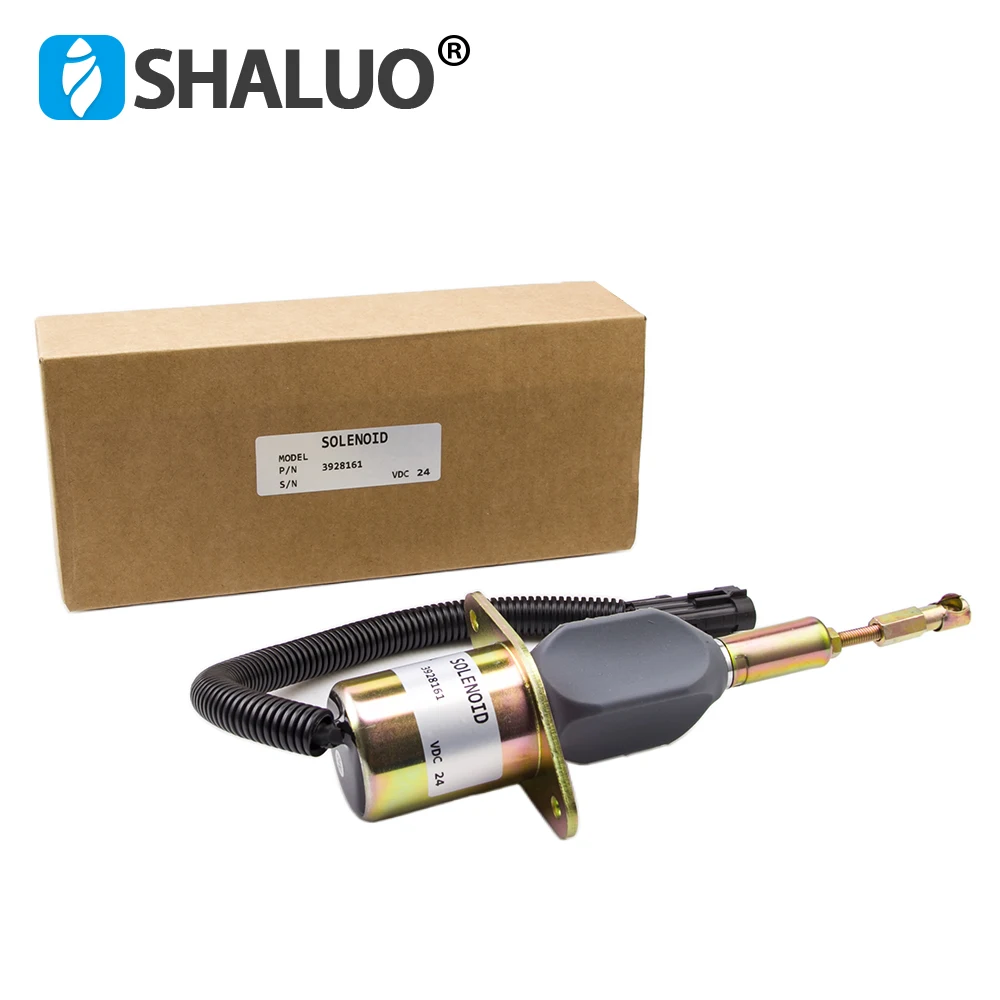New DC12V 24V 3928161 Genset Engine Fuel Shutdown Stop Solenoid Valve Flameout Fuel Cutting Valve Control Switch Generator Parts