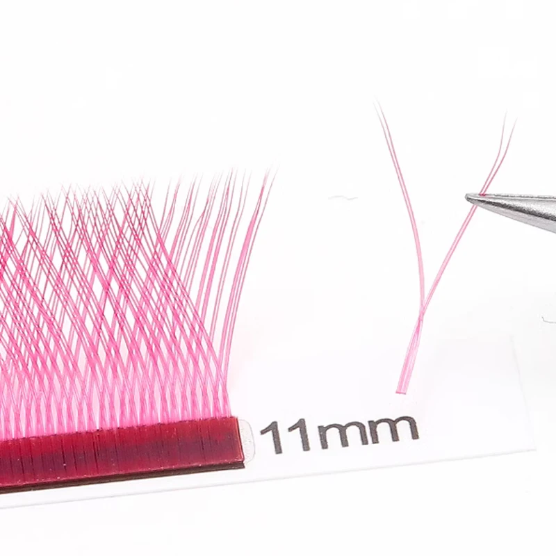 MARIA Pink Y Shaped Lash YY Type Eyelash Purple Lashes Extension Pink Wholesale Makeup Soft Black Cilia Supplier