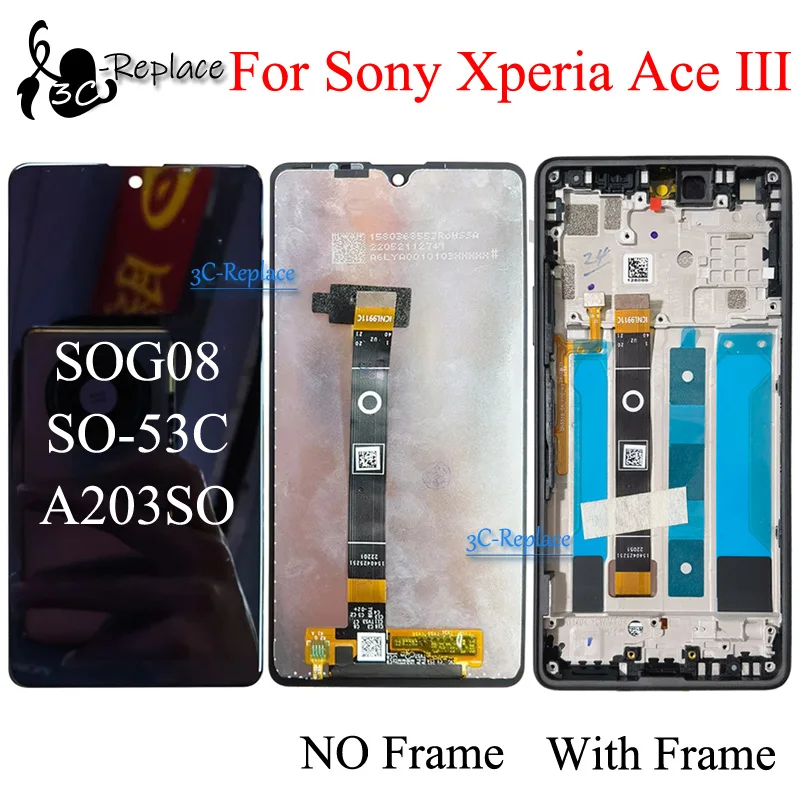 Black 5.5 Inch For Sony Xperia Ace III ACE 3 SOG08 SO-53C A203SO