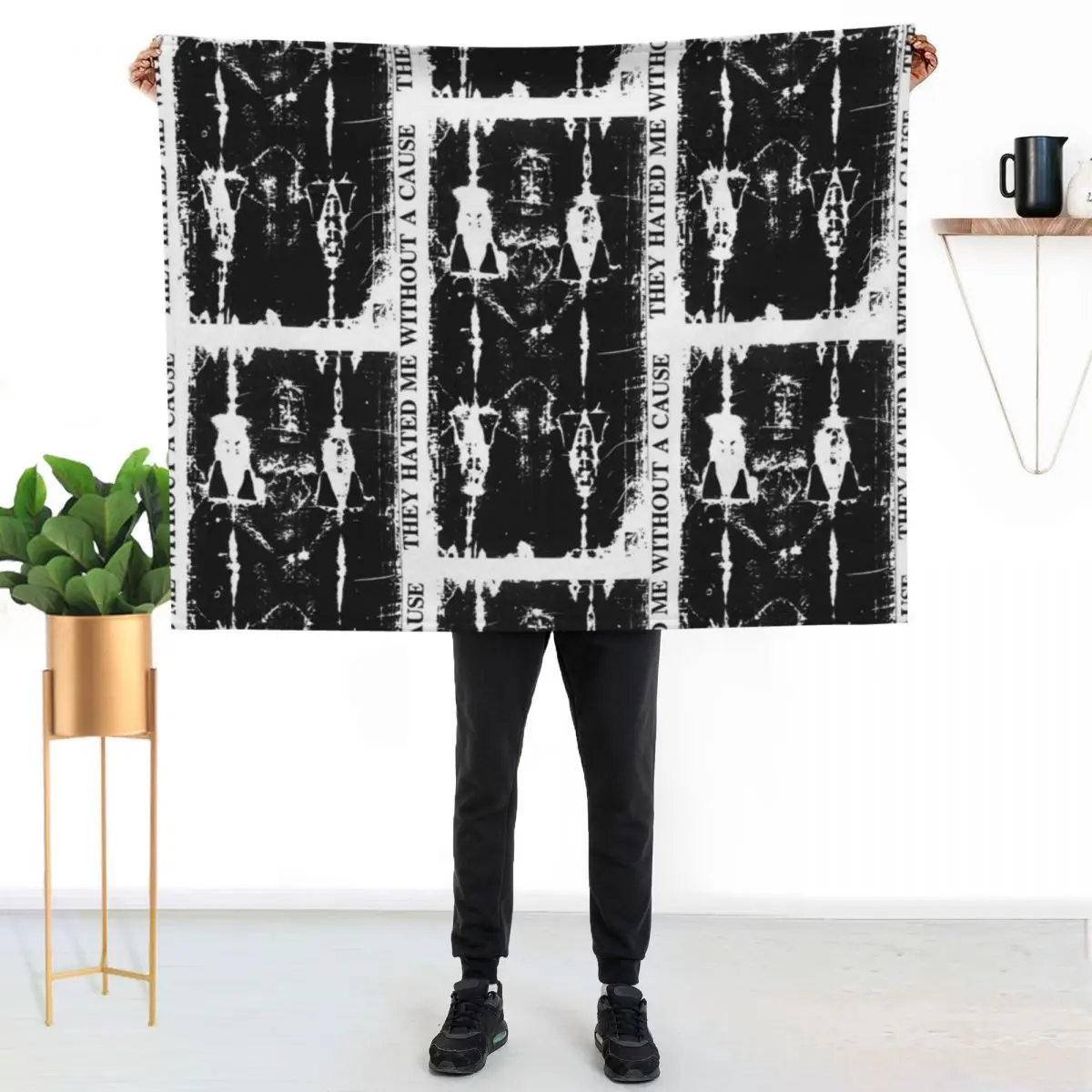 Jesus Shroud of Turin Throw Blanket funny gift Luxury Brand Furry sofa bed Personalized Gift Luxury St Blankets