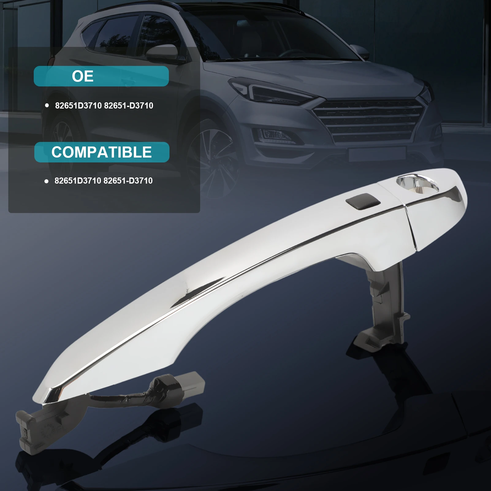 Vorderer linker Fahrerseitiger Chrom-Außentürgriff 82651-D3710 für Hyundai Tucson 2016 2017 2018 2019 82651D3710