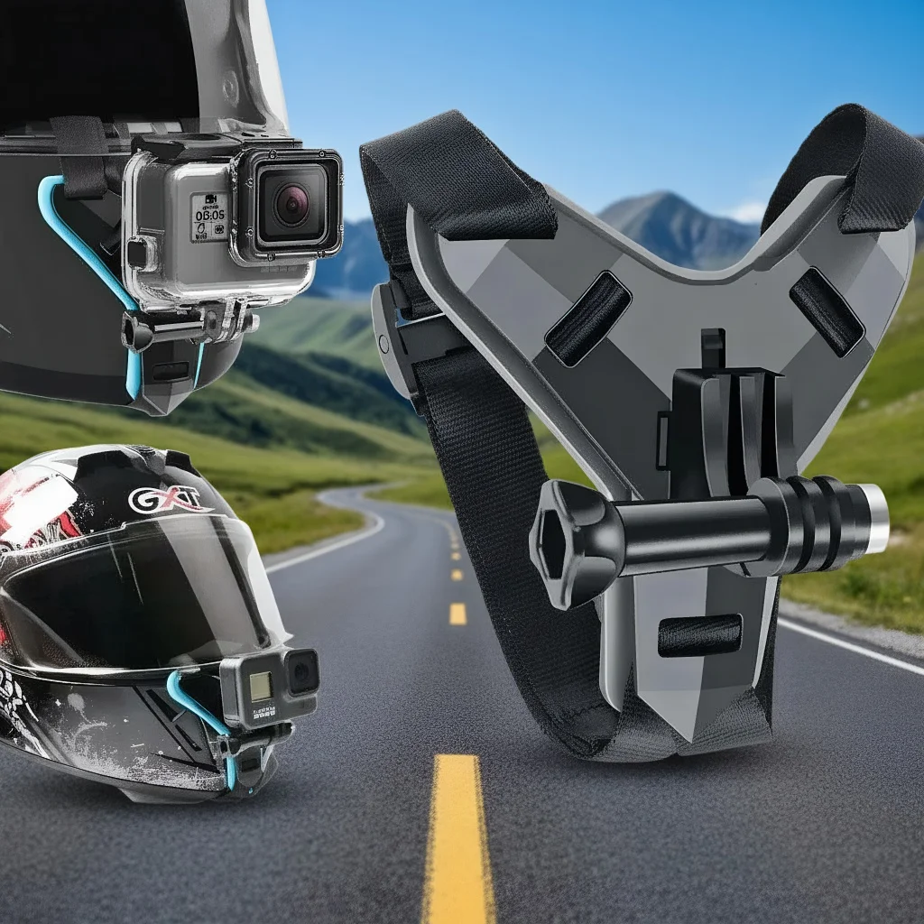 

Motorcycle Helmet Chin Bracket - GoPro Action Camera Mount for Sports Accessories