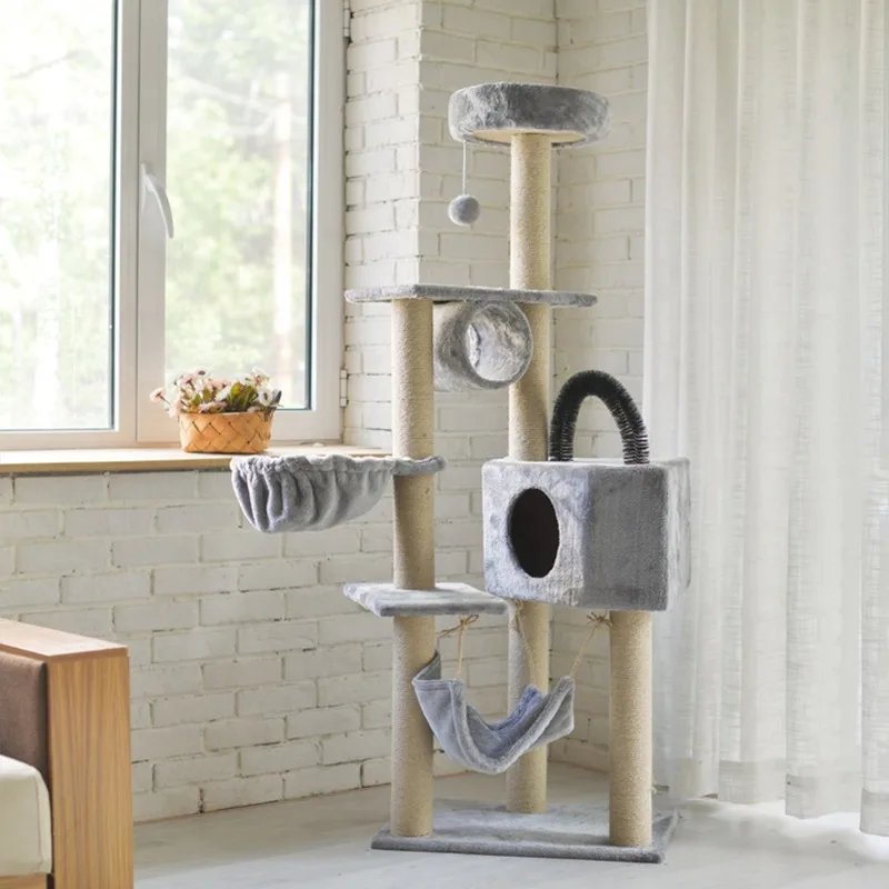 Hot Climbing Frame Pet Home Cat Luxury Jumping Frame Wood Furniture Pet Toy Cat Scratcher Toys 5 Layers Cat Tree