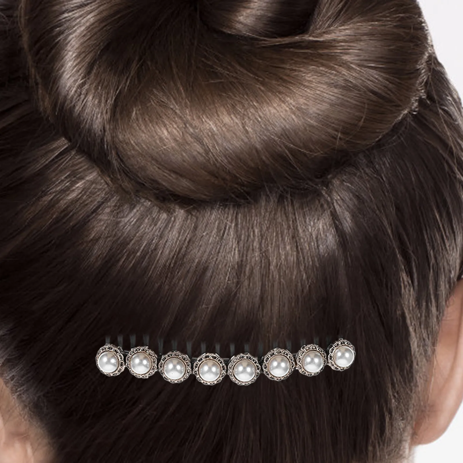 

3 Pcs of Head Combs Pearl Hair Side Combs for Women Hair Accessories For Women Rhinestone Acrylic All-match Accessories