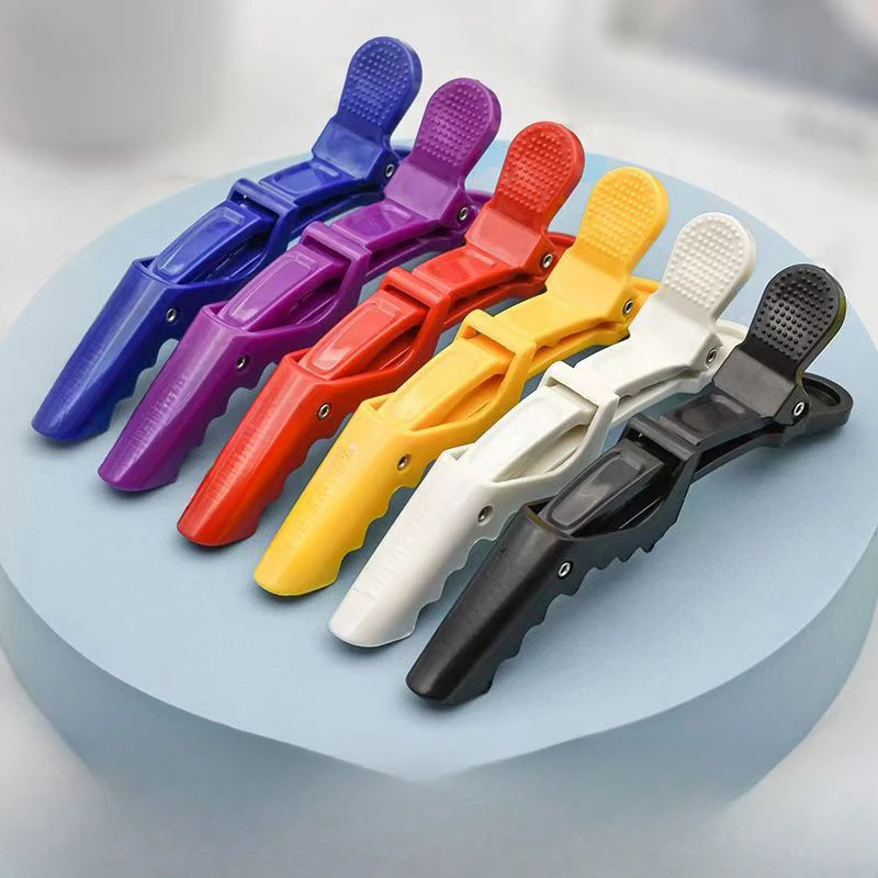Pinces à cheveux en plastique, 6 pièces, épingle à cheveux, pinces de coiffure, Section de griffe, pinces crocodile, accessoires de Salon de coiffure