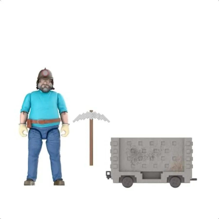 

Action Figure Set Explosive Minecart Escape with 4inch Steve Mining Accories Toy Collectible Inspired by The Movie