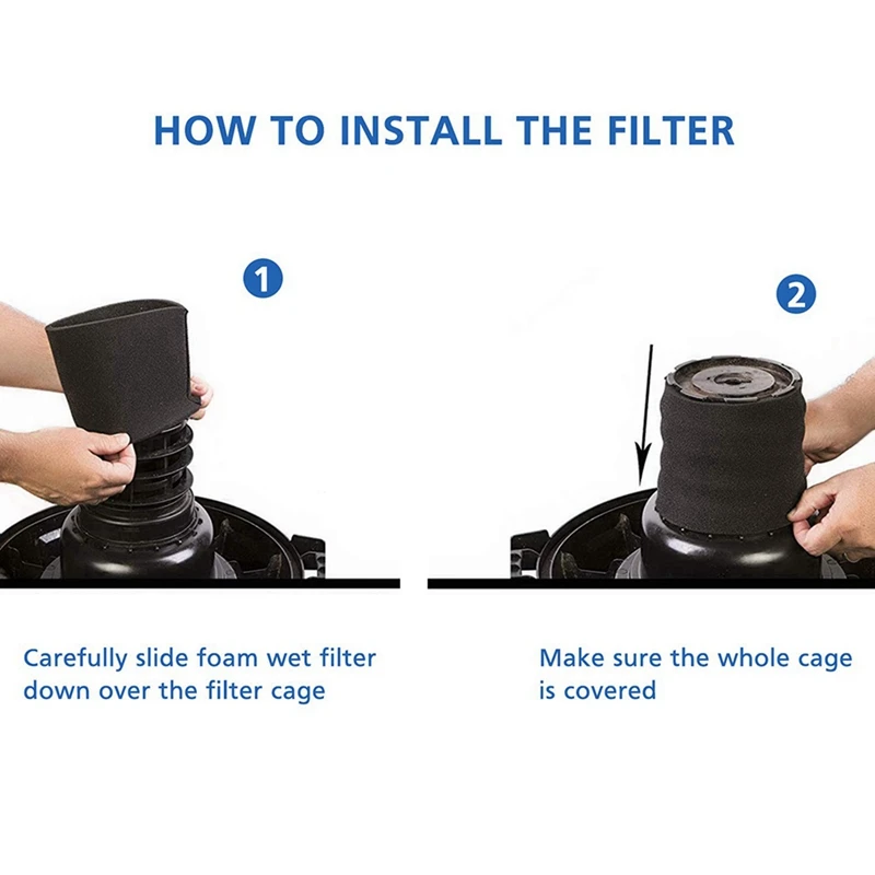 X17A 2025 NEW-15 عبوة من مجموعة الرغوة 90585 VF2001، مناسبة لمعظم المكنسة الكهربائية Shop-Vac وVacmaster وGenie Shop