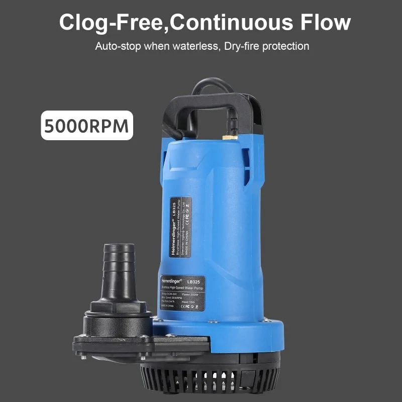 Portable Brushless submersible pump, water pump, 5m³/s Flow, 1/1.5/2