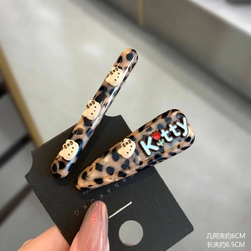 

Милая корейская заколка для волос «Hello Kitty» с боковой челкой, нежная передняя заколка для волос, зажим в виде утконоса, повязка на голову, аксессуар