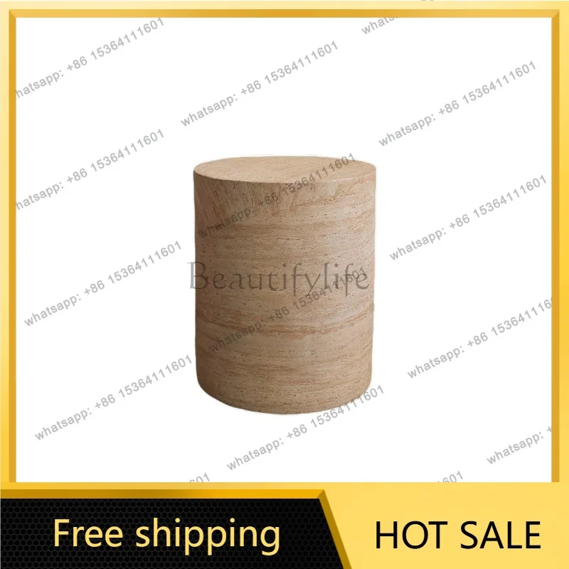 Zj. Sofa cylindrical table table bed and breakfast living room imitation marble coffee table