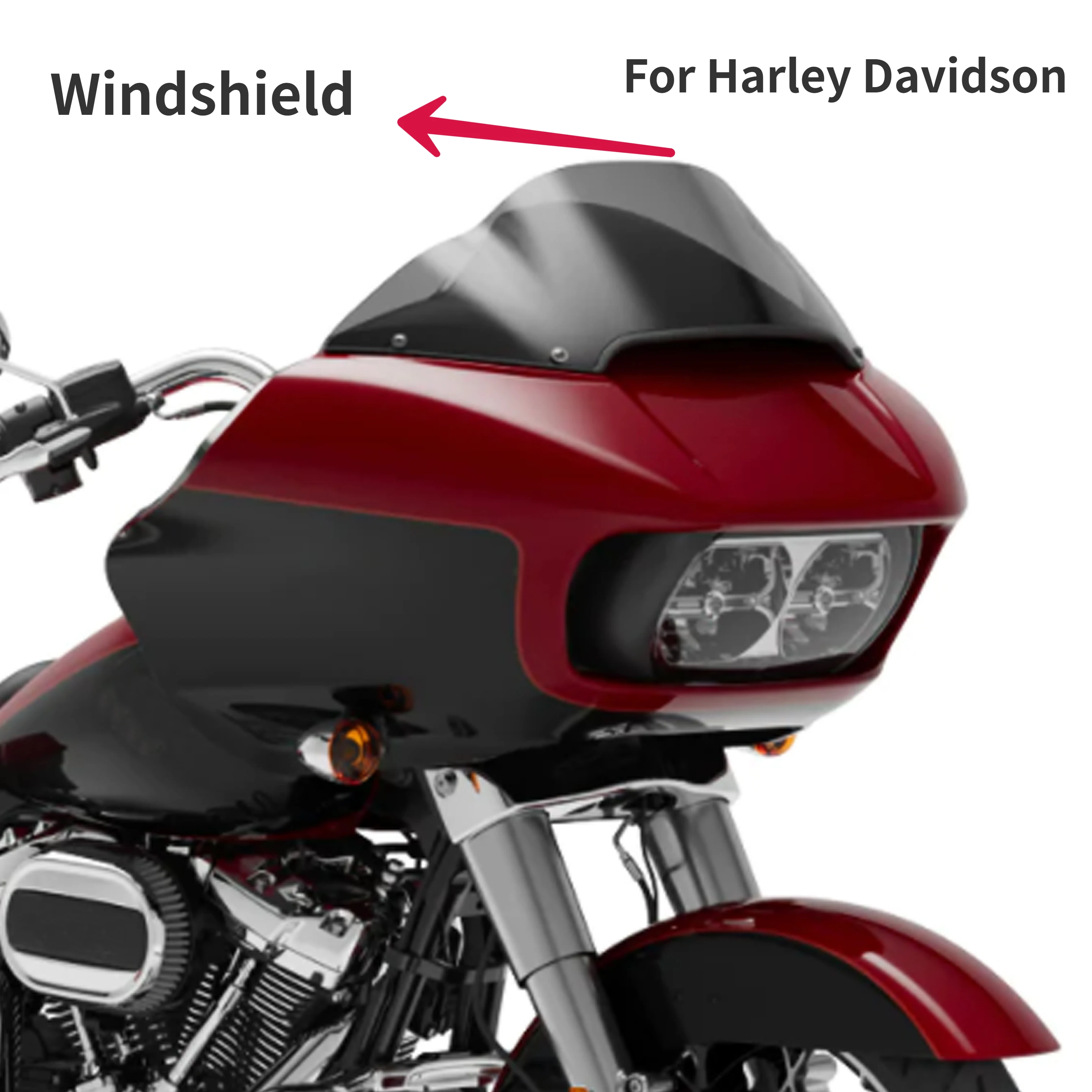 

Driver Road Gliding Windshield Air Deflector Spoiler For Harley Davidson Softail Slim Low Bob Fat Boy Breakout Deluxe 2015-2024