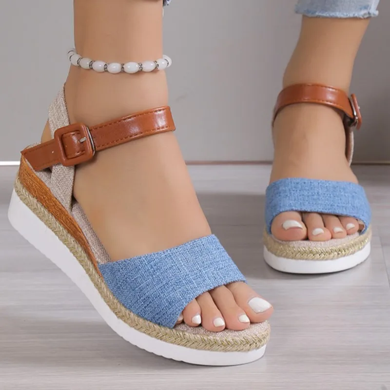Summer Woman Sandals Shoes Soft Shoes Woman Elegant Sandals Woman Wedge Ladies Shoes Party Footwear Female Women Sandal image 2