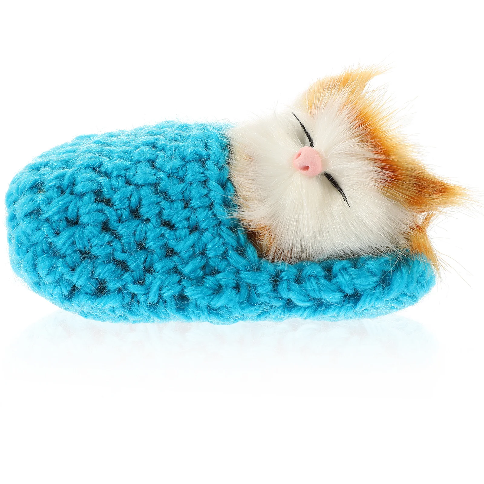 

Sleeping Cat In Slipper Mini Kitten In Shoe With Meows Sounds Hand For Christmas Wedding Party Gift Blue