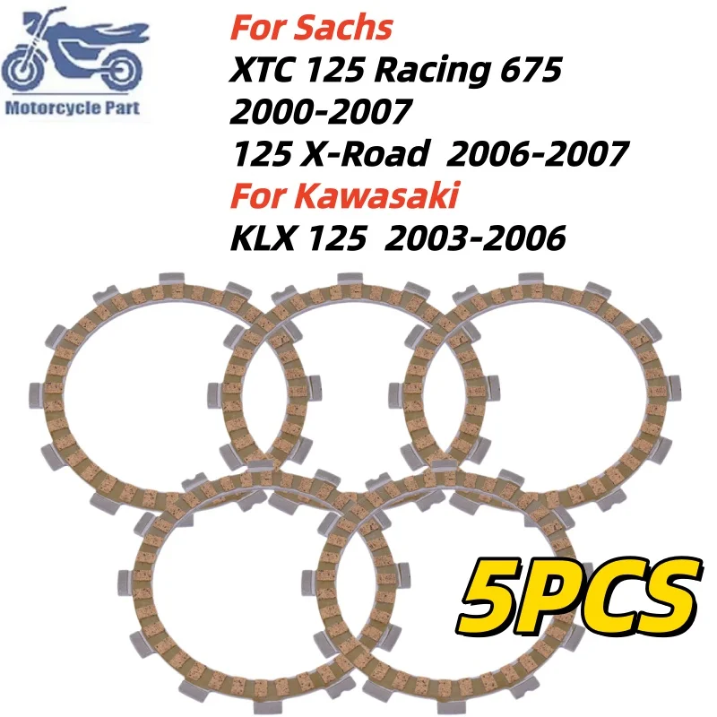 Motorcycle Friction Clutch Disc Plates Kit for Sachs XTC125 XTC 125 Racing 675 125 X-Road for Kawasaki KLX 125 KLX125 2003-2006
