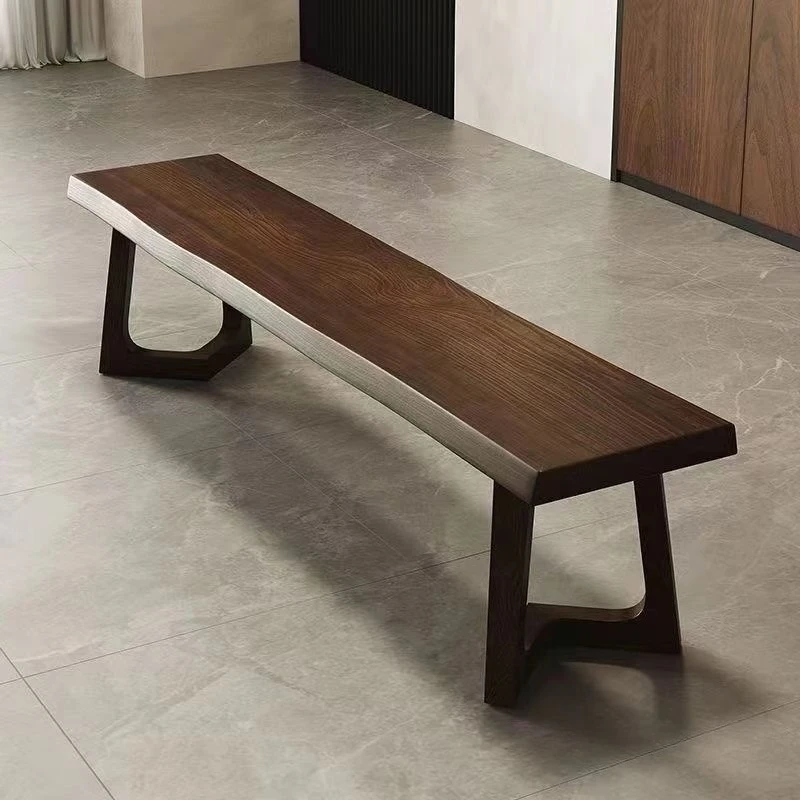 

Nordic Chinese style solid wood long stool Internet celebrity simple modern bench bench stool office restaurant bench dining cha