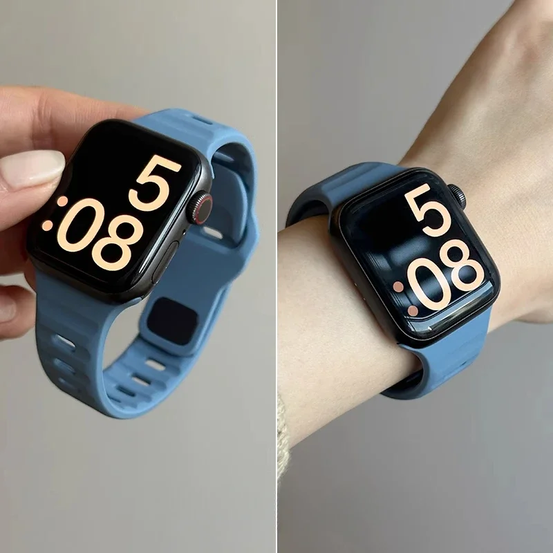 Silikonarmband für Apple Watch Serie 10 46 mm 42 mm Armband 44 mm 45 mm 40 mm 41 mm Sportarmband iWatch 8 7 6 5 4 3 SE 9 Ultra 2 49 mm