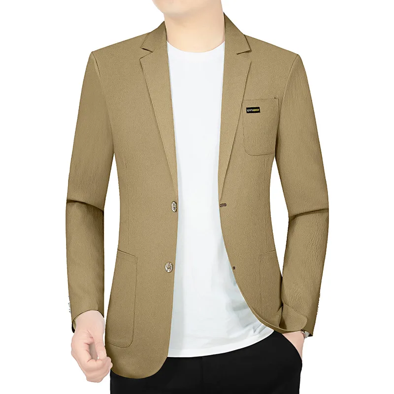 New Summer Men Thin Breathable Blazers Jackets Man Business Casual Suits Coats High Quality Male Quick Drying Blazers Coats 4XL