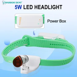 5W Dental LED Headligth Wireless Ultra-light High-brightness Dental Surgical Headband Medical Headlight Adjustable Brightness