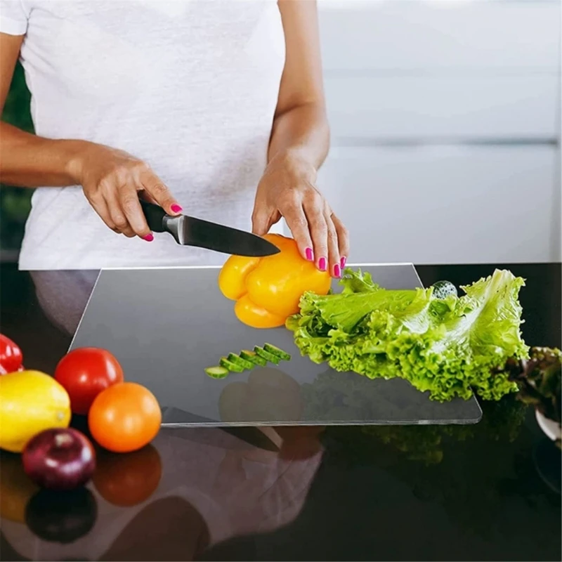 Clear Chopping Block Acrylic Cutting Board Non Slip Design Vegetable Tools Drop shipping