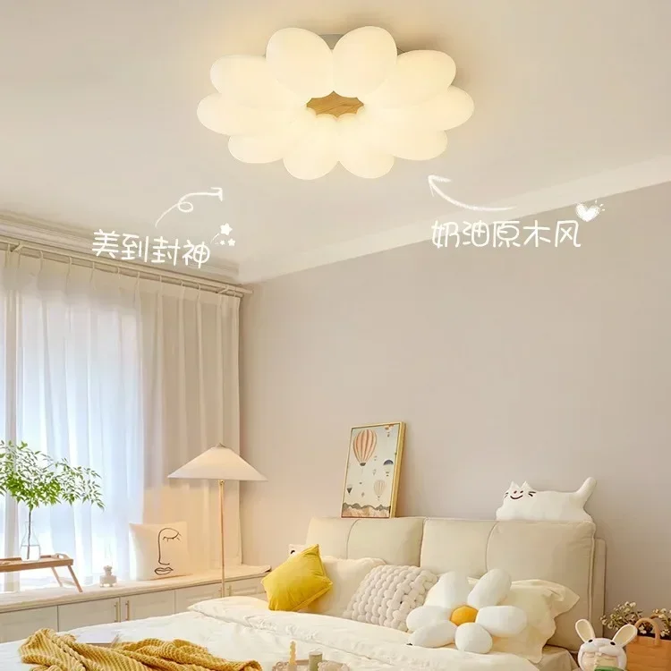 Full Spectrum LED Ceiling Lights Simple Modern Intelligent Cloud Chandeliers Nordic Cream Household Children's Living Room Lamp