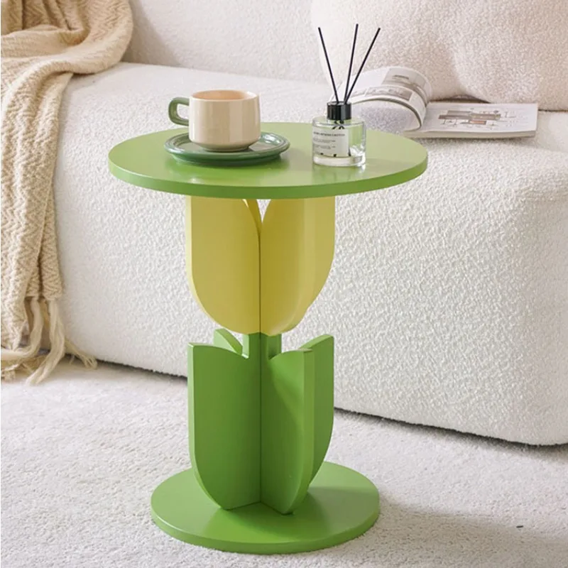 

Home Decor Memphis Creative Tulip Flower Side Table Bedroom Decoration Nightstands Living Room Decorative Large Floor Decoration