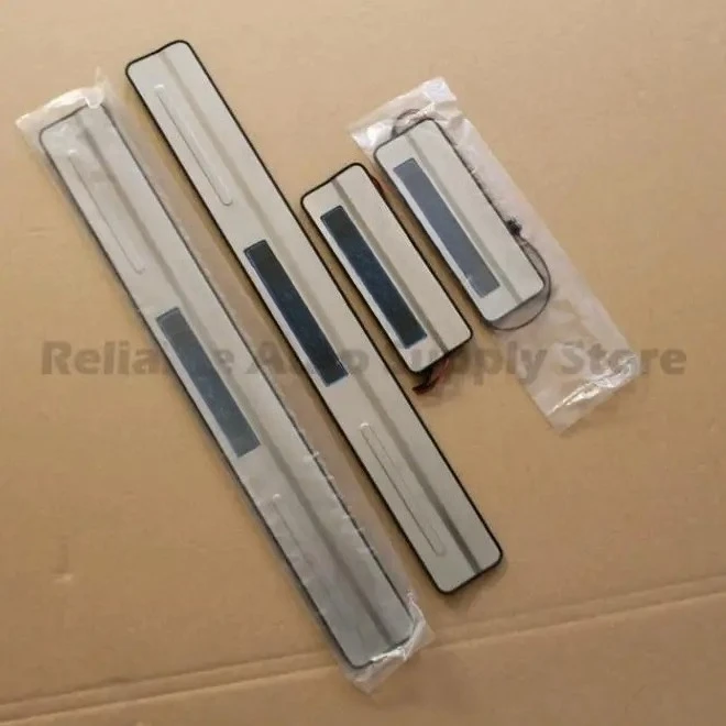 

For S-max Stainless Steel LED Illuminated Door Sill Scuff Plate Entry Kick Guard with Bright Lighting Design Durable Luxury Trim