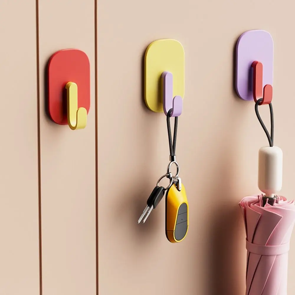 

4Pcs Plastic Magnetic Hook Wall Hanging Decorative Refrigerator Magnets Hooks Reusable Key Towel Storage Holder for Home