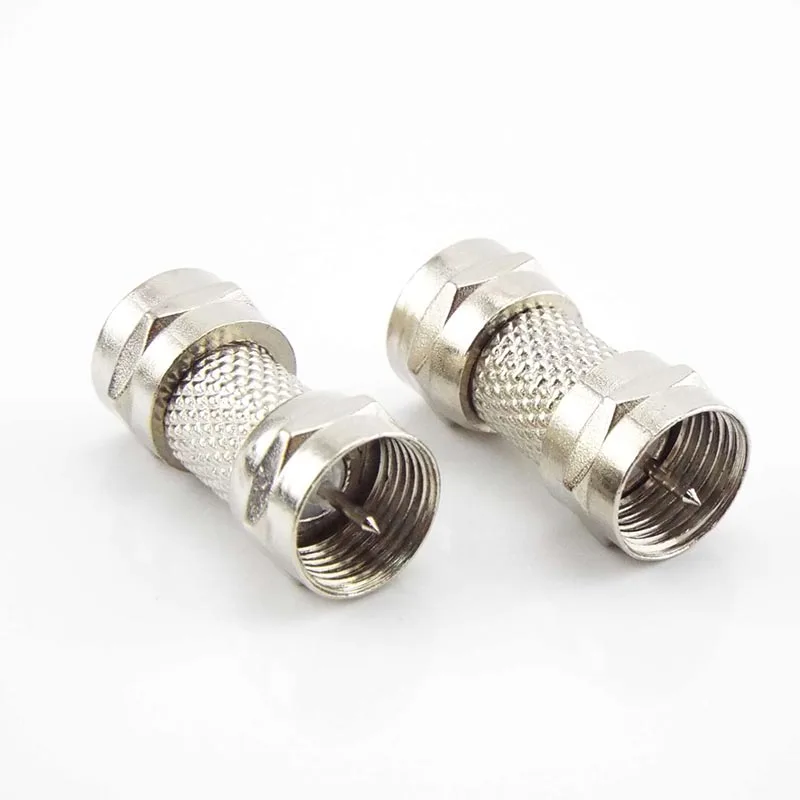 Vernikkeld F Type Stekker Connector Socket naar RF Coax TV Antenne Vrouwelijke RF Adapters Zilver Zinklegering Stekker