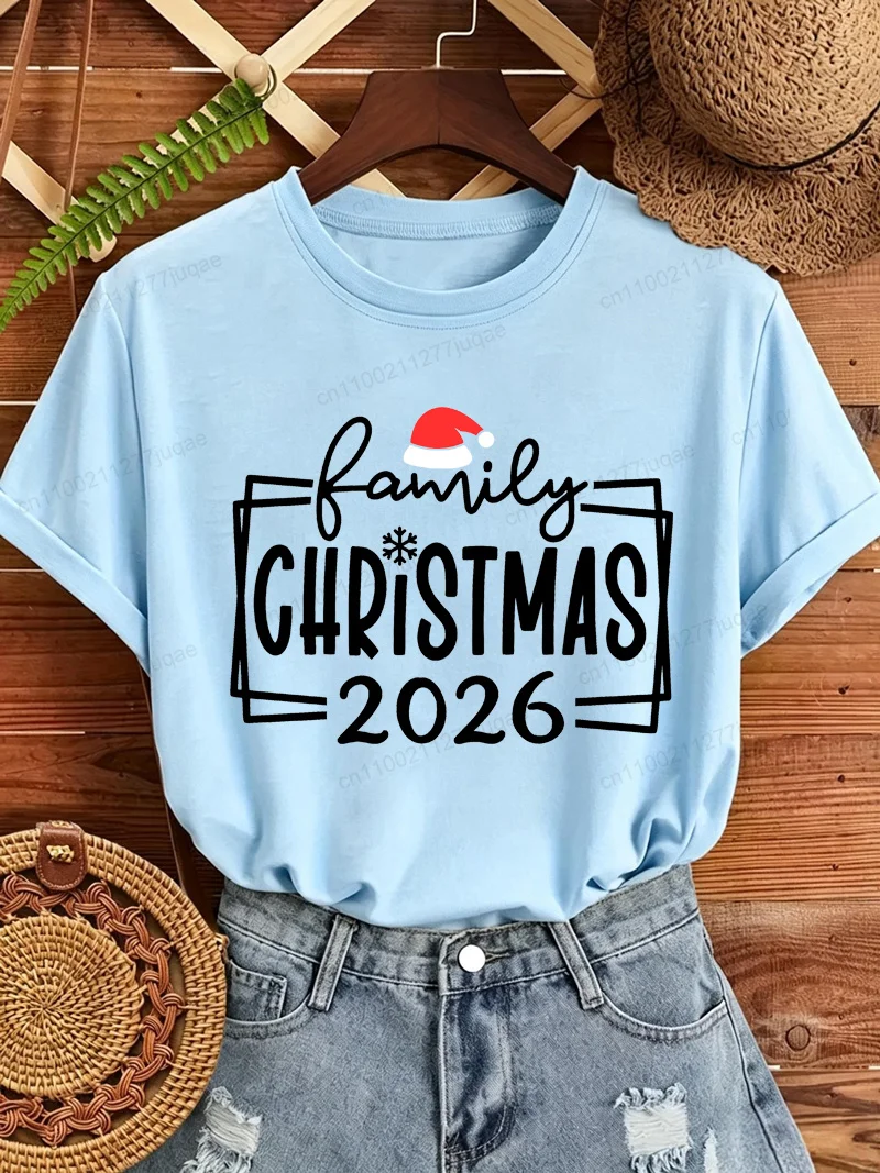 Family Matching Christmas T‑Shirt 2026 Christmas Crew Making Memories Together Graphic Tee Xmas Family Party Gift Tops