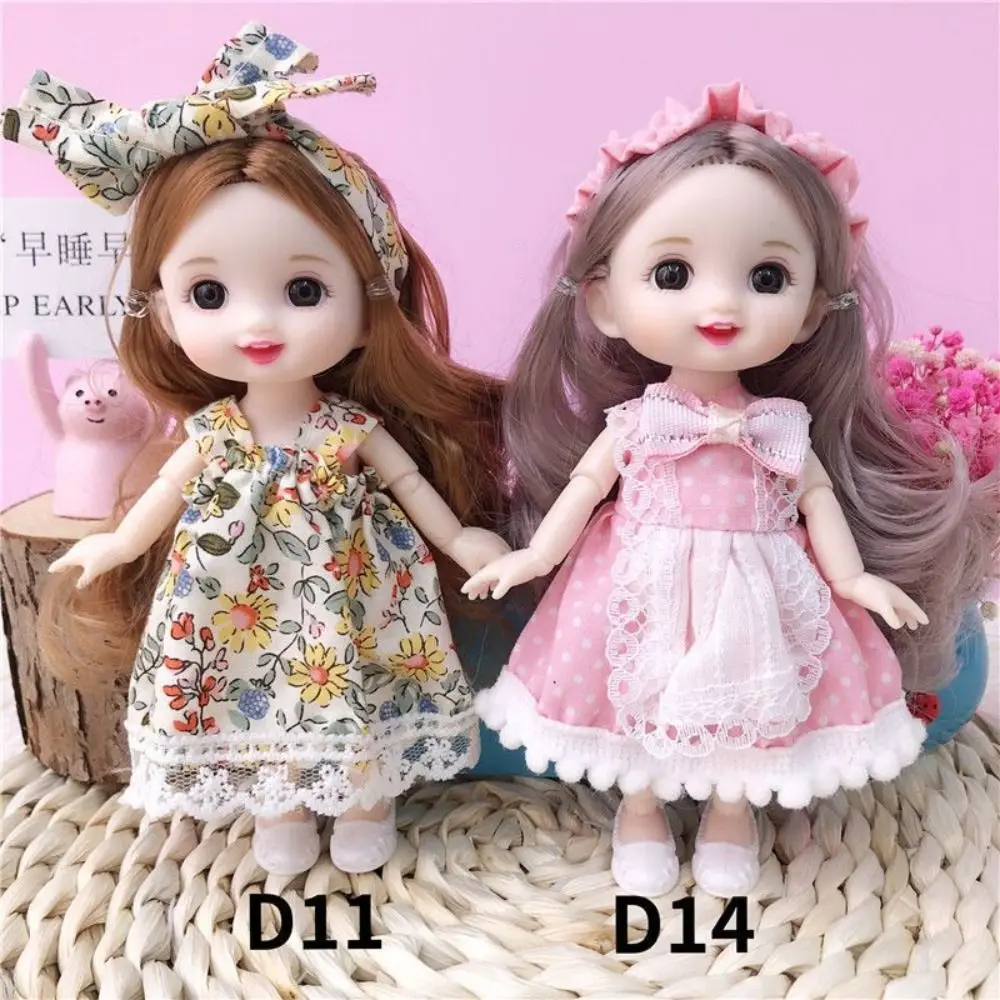 with Clothes 17cm BJD Doll Dress Up Colorful Imitation Princess Doll Removable Joints Plastics Removable Joints Doll