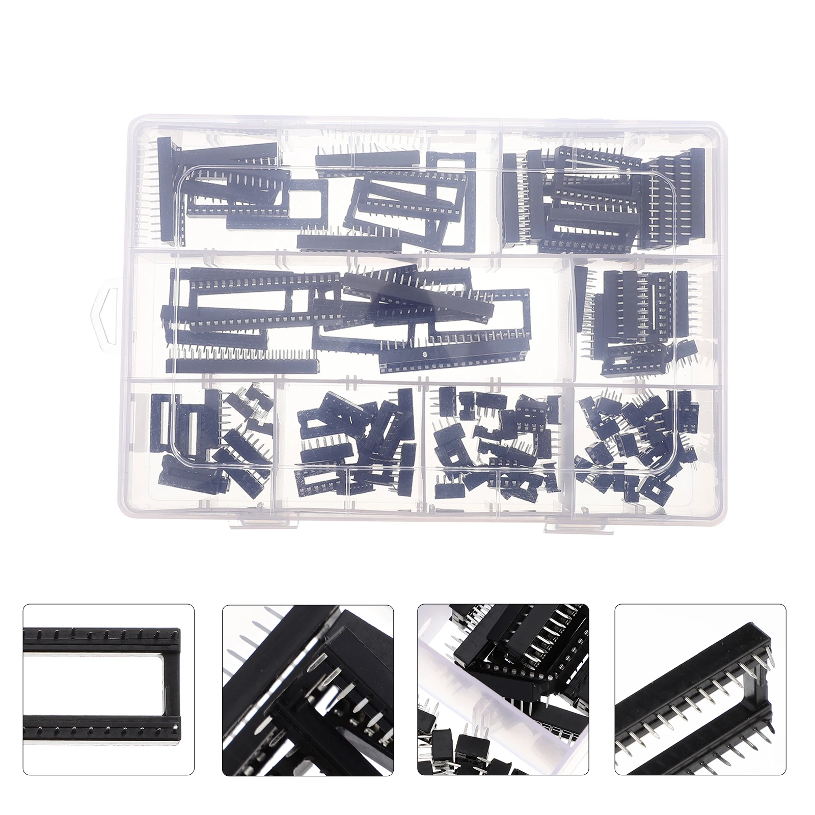 

100 Pcs IC Socket Double Row Solder Type DIP Integrated Circuit -line Adaptor Chip Electrical Equipment Product