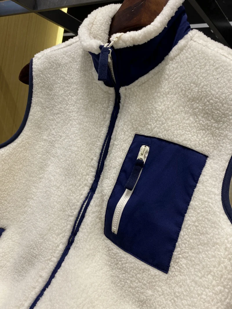 Gilet chaud Fce pour l'extérieur, coupe-vent, automne hiver, fermeture éclair, ample, Fiber de Polyester, col montant, fort Index thermique