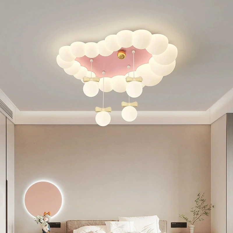 Bubble Ball Cloud Lamp Children's Room Bedroom Ceiling Lights Cream Style Baby Room Princess Room Girl Boy Bedroom Ceiling Lamps
