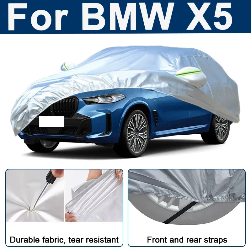 

Всепогодный чехол для автомобиля BMW X5 с отражающими полосами, водонепроницаемый, снегозащитный, пылезащитный, с защитой от УФ-излучения, аксессуары для экстерьера автомобиля