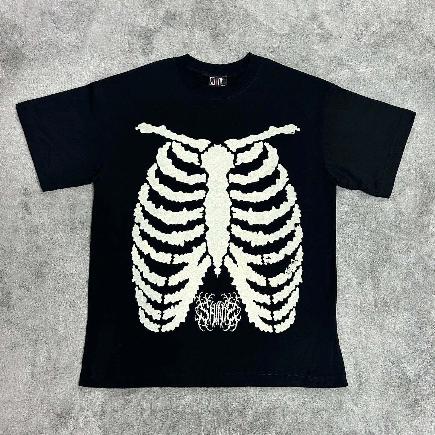 2026ss SAINT Skeleton Frame Print T Shirt For Men Women Tee Tops T-Shirt