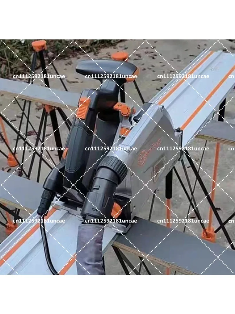 Commercial Rail Track Circular Saw Brushless Motor Woodworking Portable Handheld Cutter with 1.4m Guide Rail