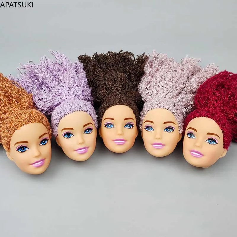 Colorful Dirty Braid Hair Doll Head 1/6 Replacement Doll Heads For 11.5