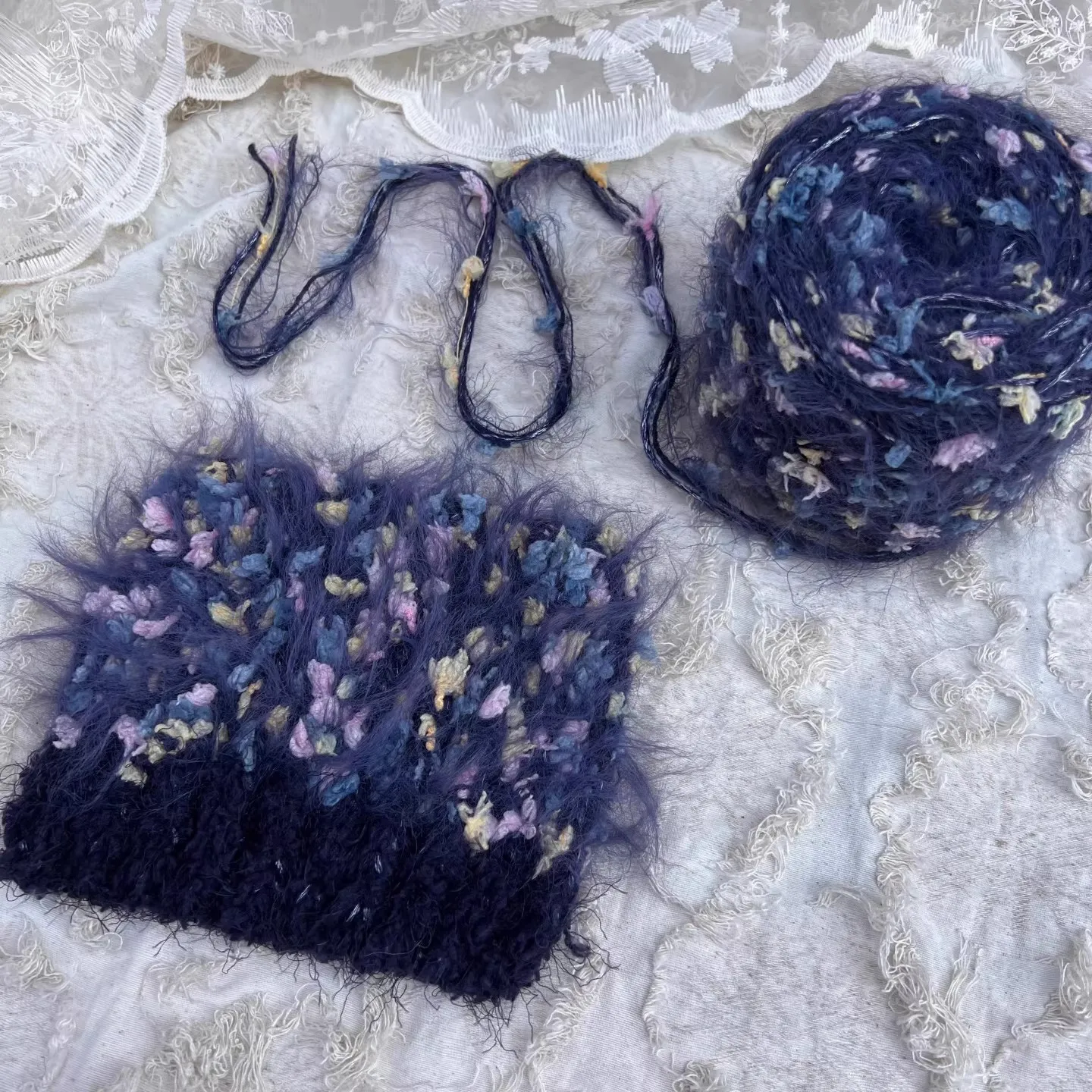 

350g/lot hand woven bag hat coarse yarn,Long haired hand mixed yarn