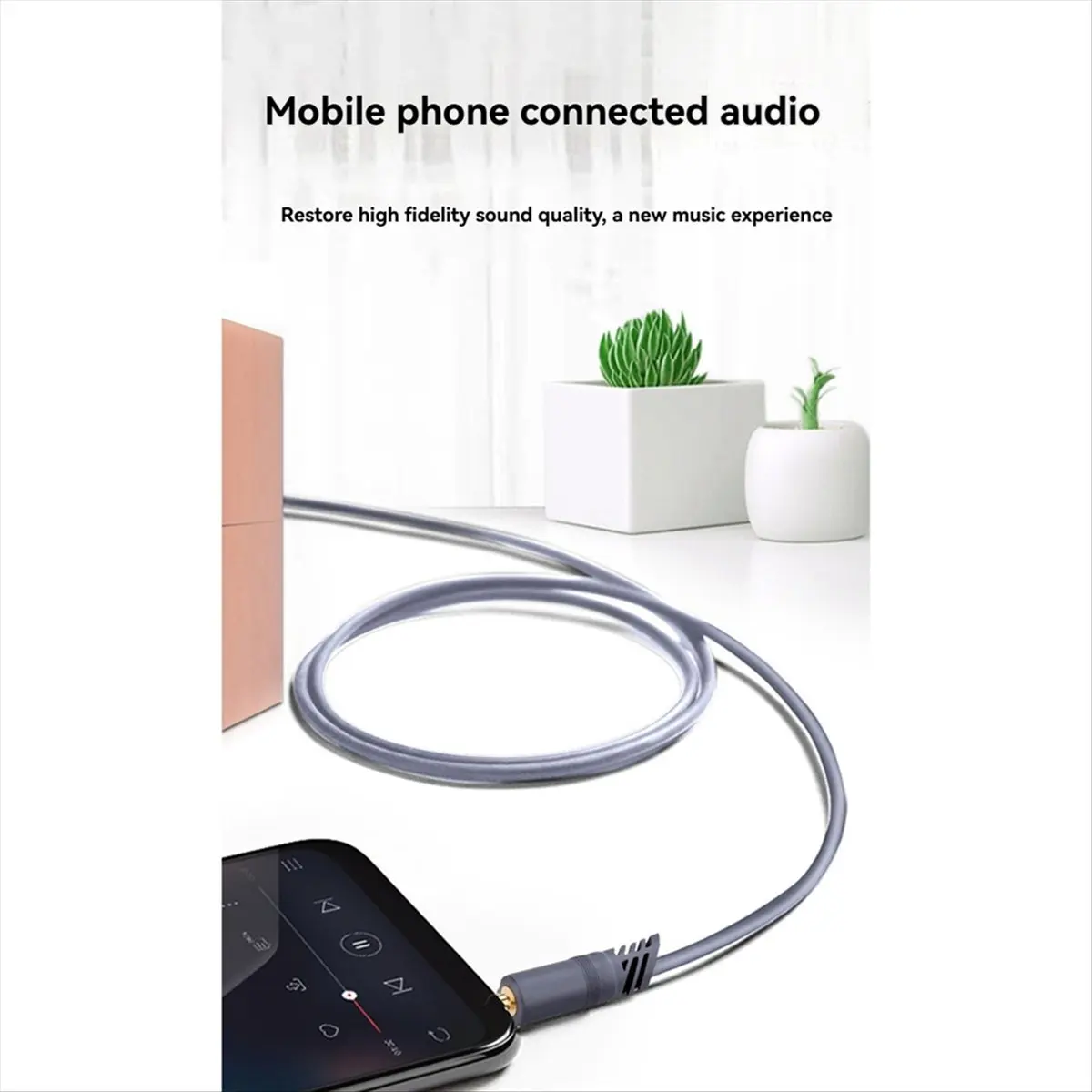 Active Phase 3.5mm Aux Cable Male to Male 3.5mm Audio Cable Jack for JBL Xiaomi Oneplus Headphones Speaker Cable Car Aux Cord, A