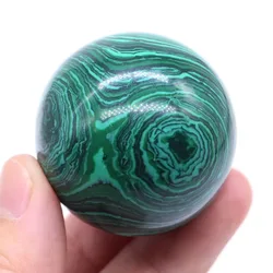 40MM Natural Crystal Round Ball Globe Malachite Turquoise Quartz Sphere Fengshui Wicca Chakra Massage Gemstone Home Decor Gift