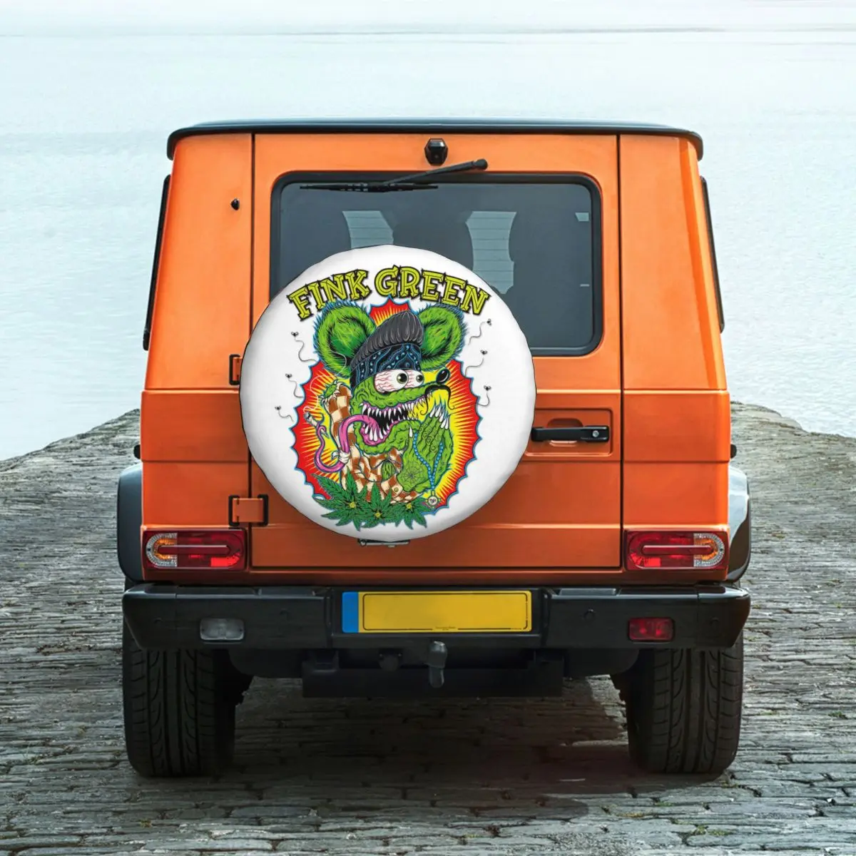 

The Rat Fink Tire Cover Wheel Protectors Weatherproof Universal for Jeep Trailer RV SUV Truck Camper Travel Trailer