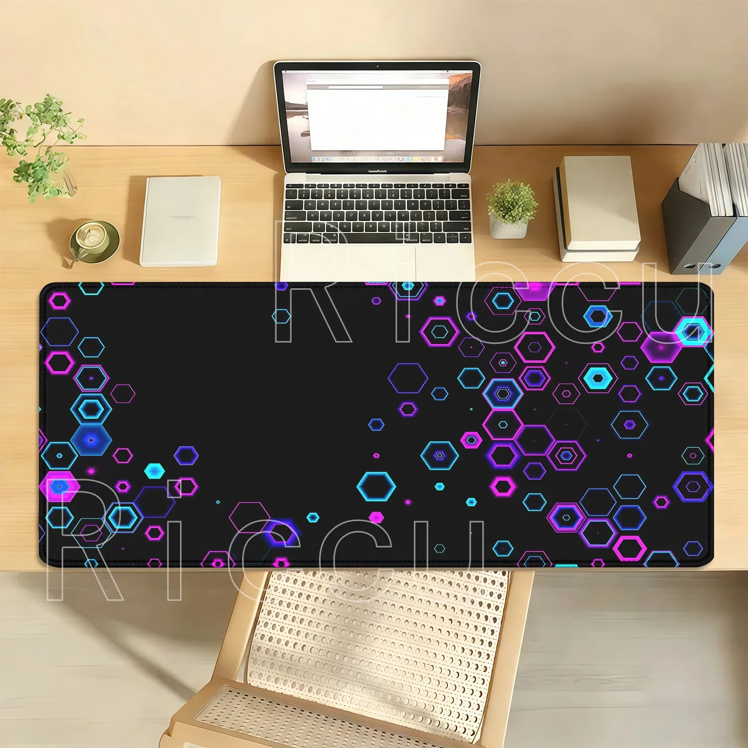 Polygon Hexagonal Honeycomb Anime Mouse Pad Gaming Gabinete PC Gamer Computer Keyboard Desk Mat Rubber Office HD Print Mousepad