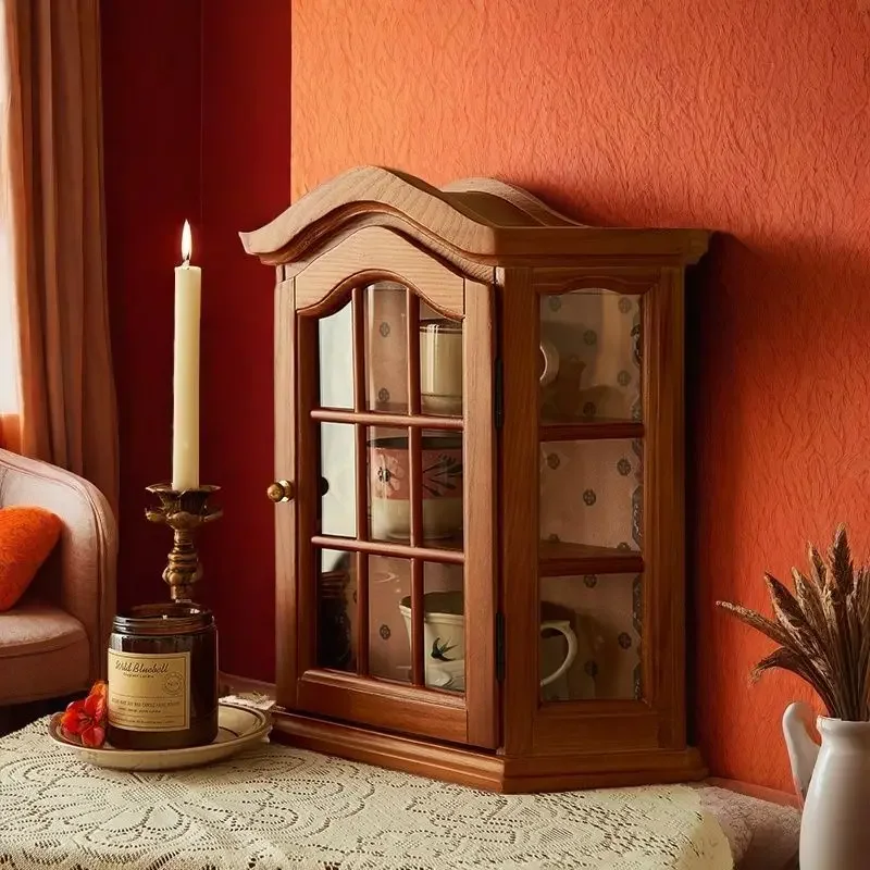 Retro hanging cabinets Solid wood closets Wall-mounted shelves Lockers Display cabinets Storage cabinets