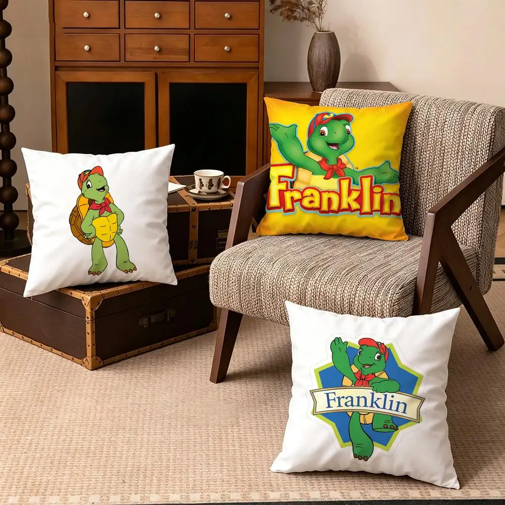 IP-Franklin the TurtleS Cushion Cover Soft Velvet Cushion Cover Set 4Pcs 50x50 45x45 40x40 – Zipper Pillowcase for Home Decor