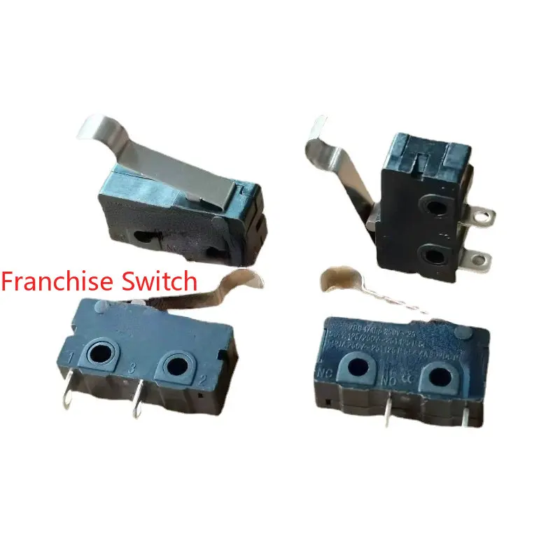 10PCS KW4A (S) Original Medium Micro Switch Limit Travel Button With 2 Legs And Bent Handle
