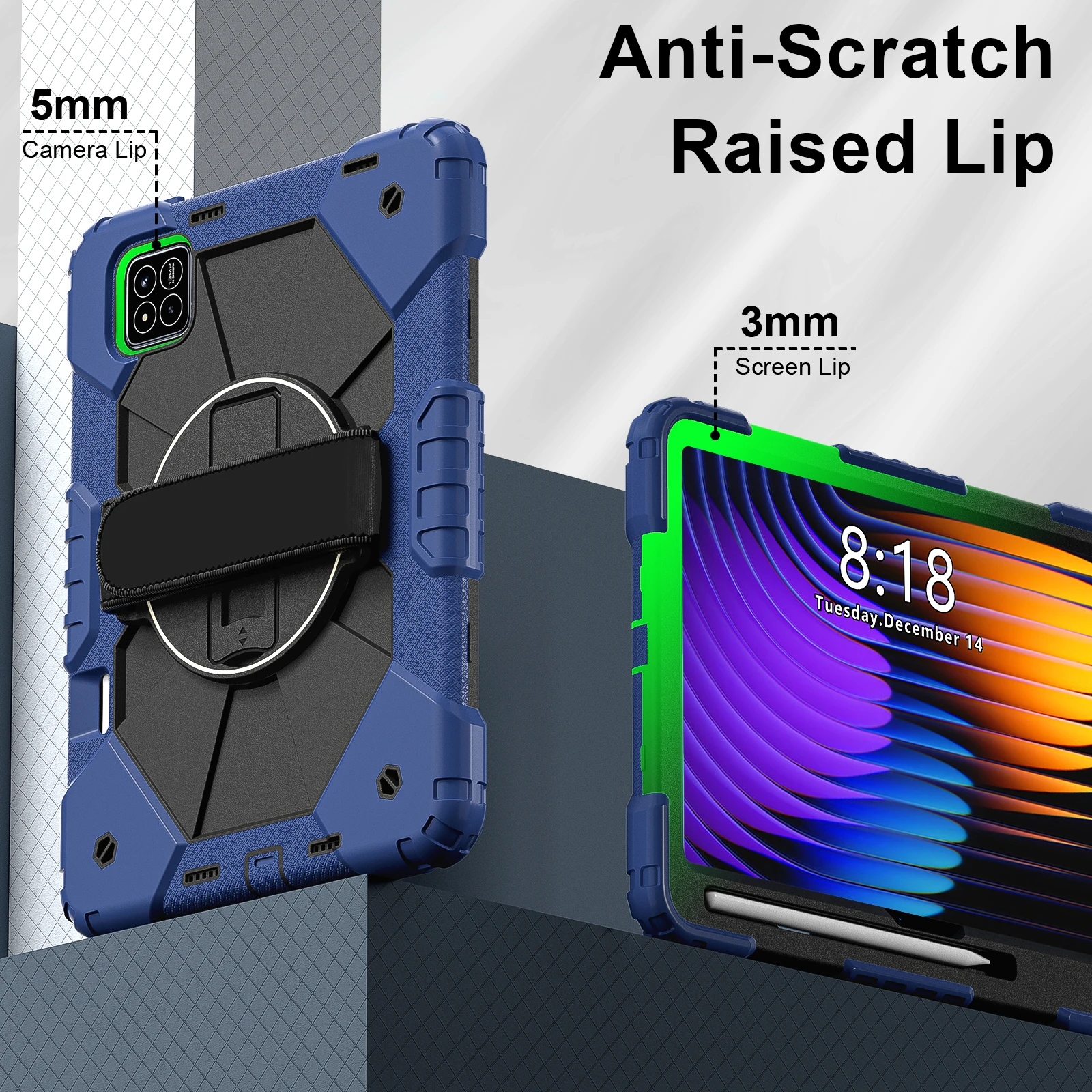 360 Rotation Stand Case For Xiaomi Mi Pad 7 Pro Redmi 2025 Pad 2 Pro Poco 12.1 SE 8.7 inch Tablet Case Shockproof Hard Cover
