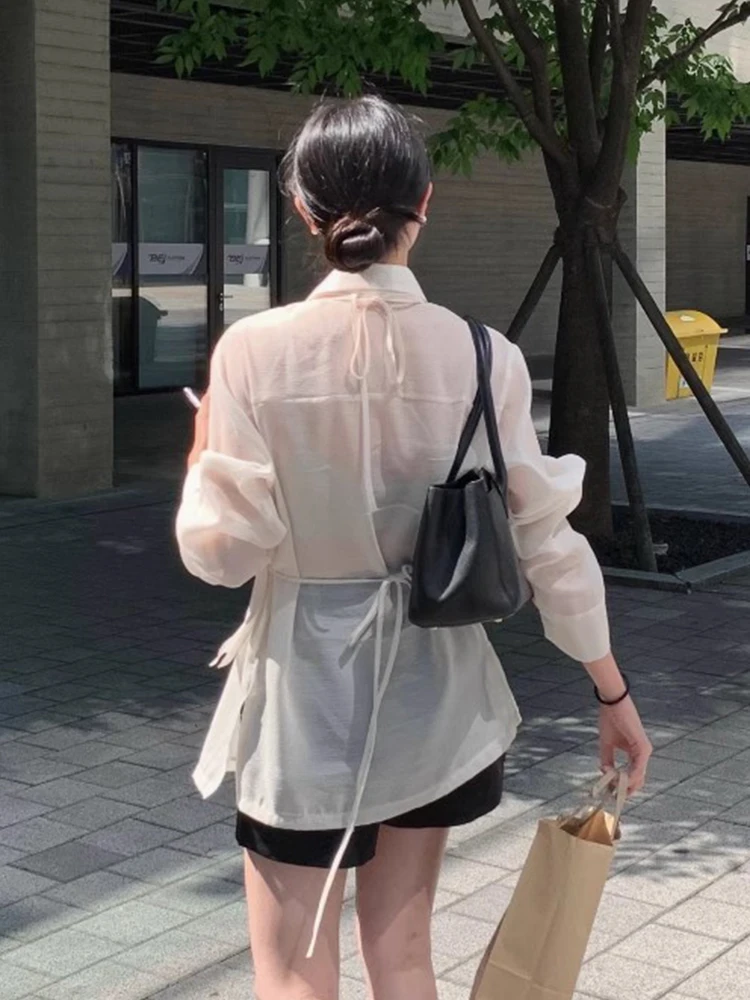 Chic Long Sve irt Ne Appeso Stratificazione Ba Gilet con cintura Set in due pezzi Riduzione dell'età Ele Versatile Autunno Faion Wom...